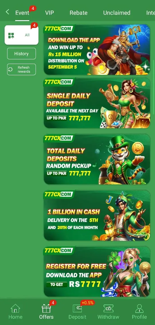 777CX Game Screenshot